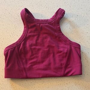 lululemon athletica Magenta Ribbed Crop Top
